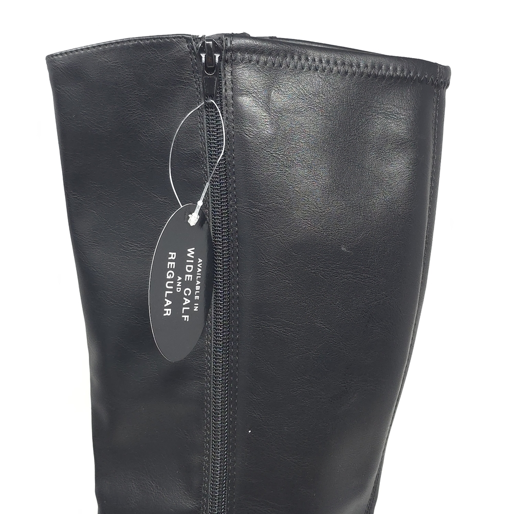 Style & Co. Boots Addyy Leather Tall Knee-High Black 9 Medium - Picture 9 of 13